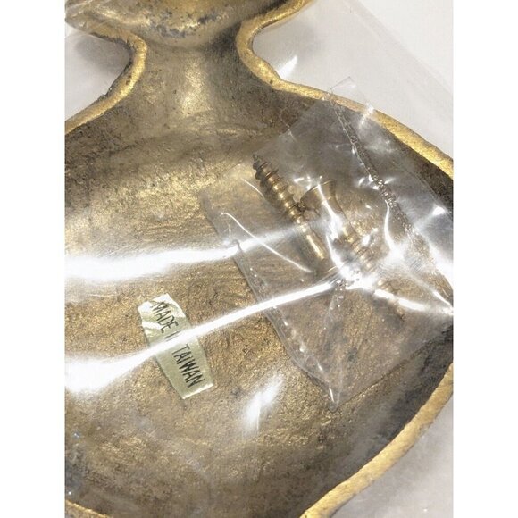 Vintage Solid Brass Door Knocker Fancy Colonial Unused With Screws 1980s - Picture 4 of 4